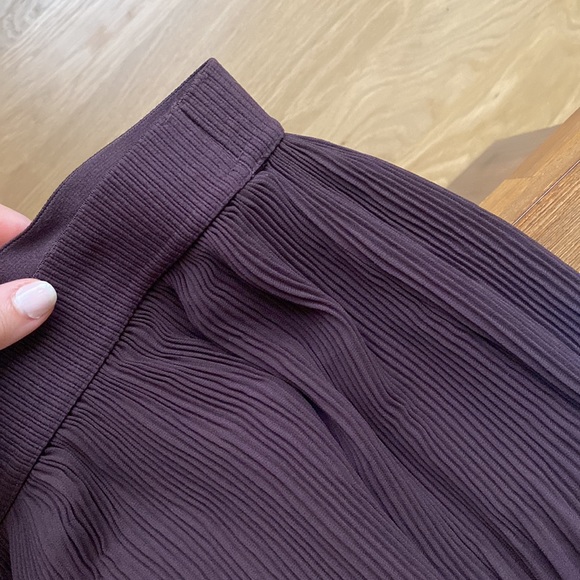 NWT H&M Pleated Burgundy Skirt - Picture 4 of 4